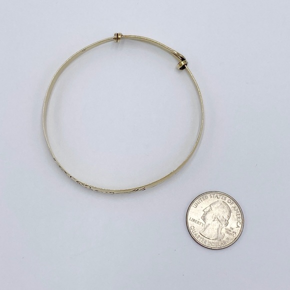 Vintage Sterling Vermeil Bangle Bracelet - Picture 5 of 8